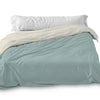 Estelia funda nórdica Bicolor Reversible 100% Algodón - Aqua-Crema