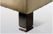 Juego 6 Patas fijas cilindricas madera cerezo, altura 25 cm