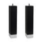 Juego 2 patas fijas madera cuadrada. Color negro. Altura 25 cm.