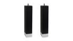 Juego 2 patas fijas madera cuadrada. Color negro. Altura 25 cm.
