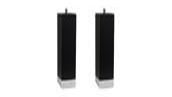 Juego 2 patas fijas madera cuadrada. Color negro. Altura 25 cm.
