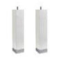 Juego 2 patas fijas madera cuadrada. Color blanco. Altura 25 cm.