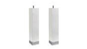 Juego 2 patas fijas madera cuadrada. Color blanco. Altura 25 cm.