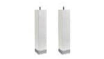 Juego 2 patas fijas madera cuadrada. Color blanco. Altura 25 cm.
