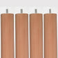 Juego 4 patas 25 cm madera color Abedul Kronos