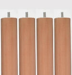 Juego 4 patas 25 cm madera color Abedul Kronos