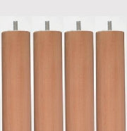 Juego 4 patas 25 cm madera color Abedul Kronos