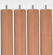 Juego 4 patas 30 cm. madera color Abedul