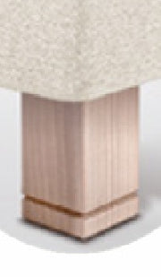 Juego 4 patas madera Cuadrada 15 cm. + 4 patas metálicas centrales