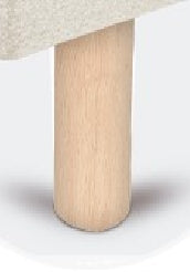 Juego 4 patas madera Cilíndrica 25 cm. + 1 pata metálica central
