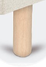 Juego 6 patas madera Cilíndrica 25 cm. + 1 pata metálica central