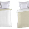 Estelia funda nórdica Bicolor Reversible 100% Algodón - Blanco-Piedra