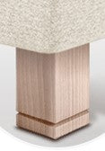 Juego 4 patas madera 15 cm. + 4 patas metálicas centrales