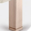 Juego 4 patas madera 25 cm. + 1 pata metálica central - Abedul